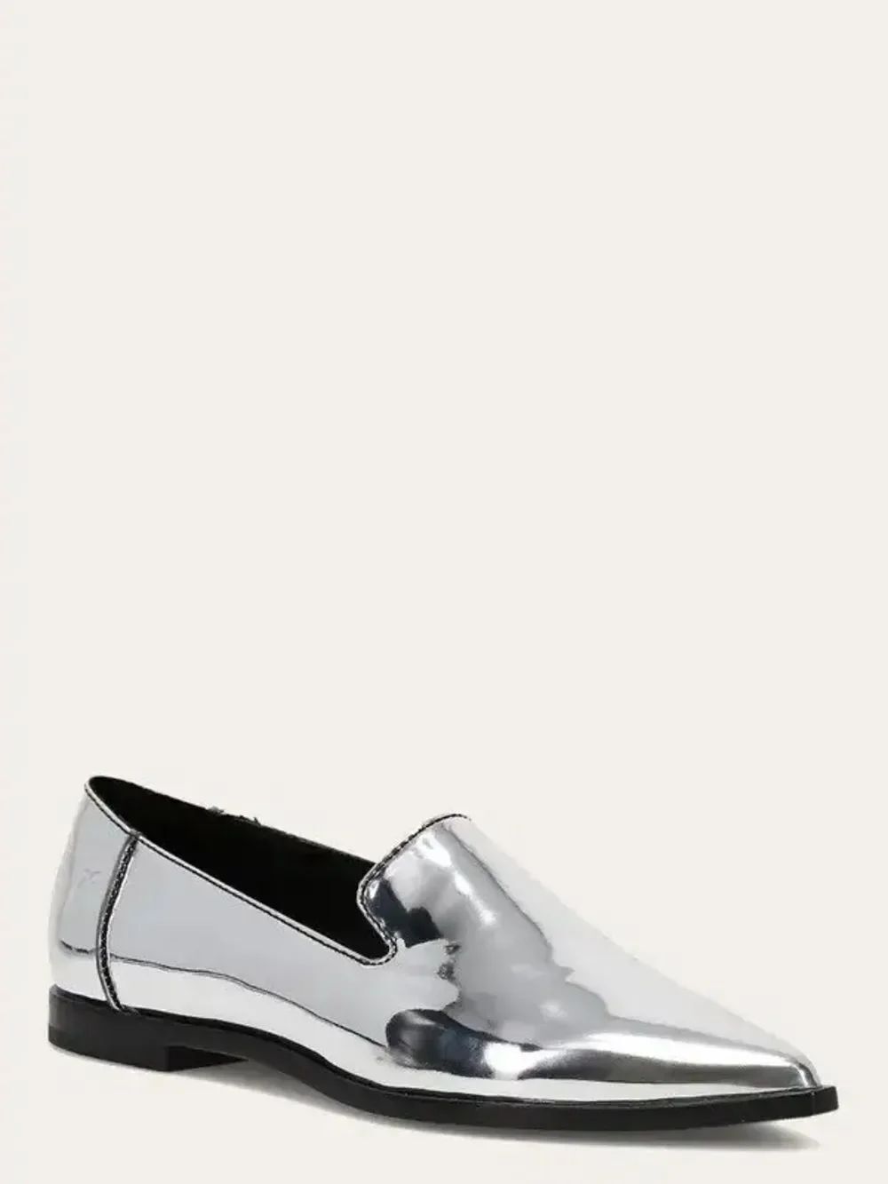 Frye Metallic Silver Pointed Slip-On Loafer size 10
